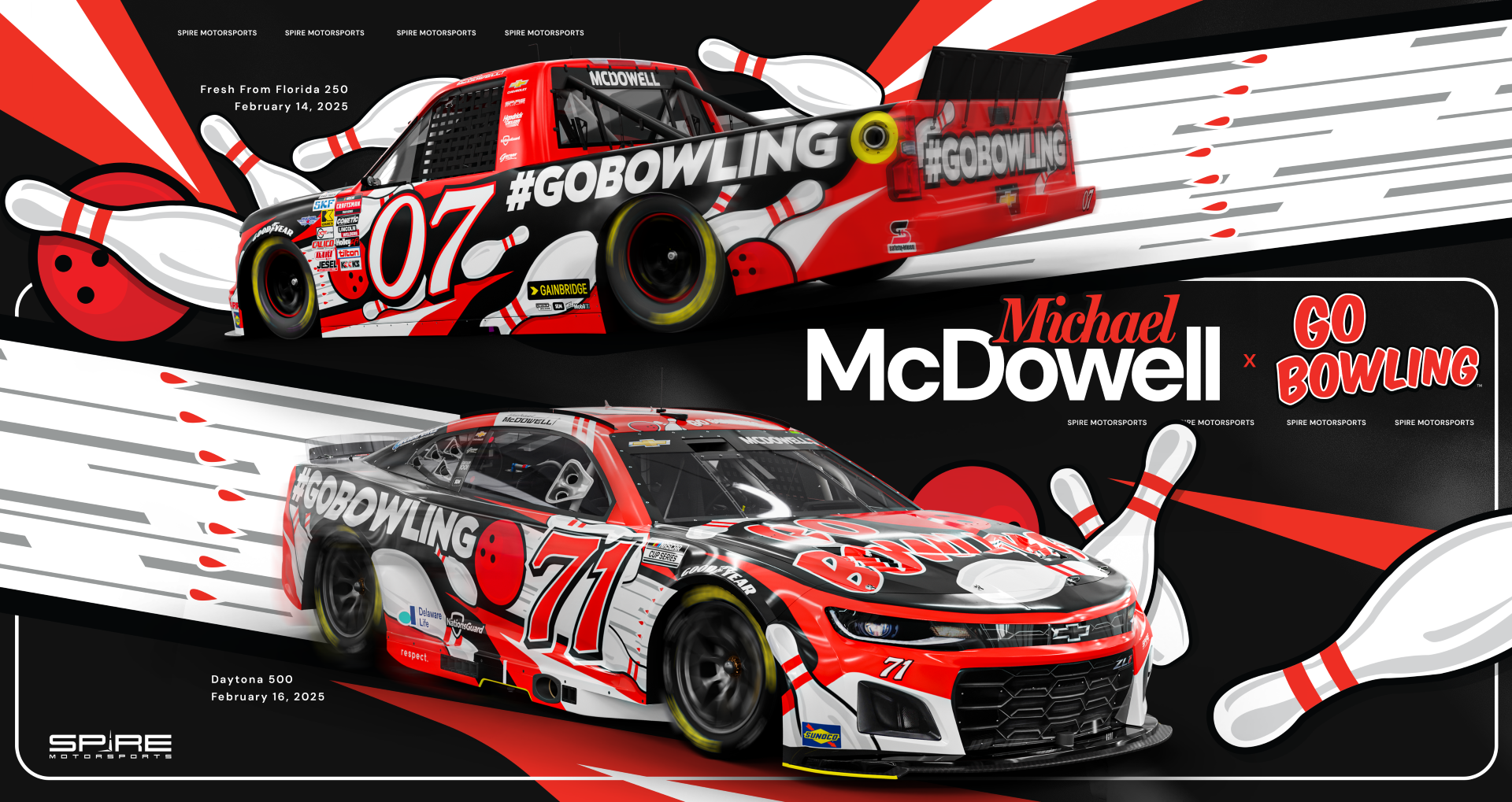 Go Bowling Partners with McDowell Spire Motorsports for Great American